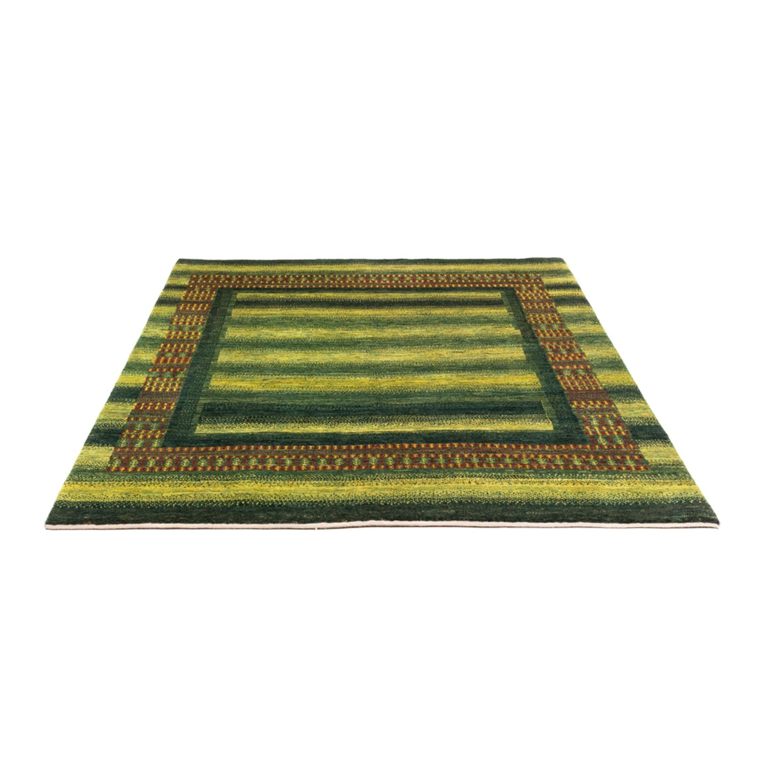 Gabbeh Teppich - Loribaft Perser - Royal - 192 x 165 cm - grün