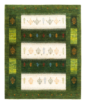 Gabbeh Teppich - Loribaft Perser - 197 x 155 cm - grün