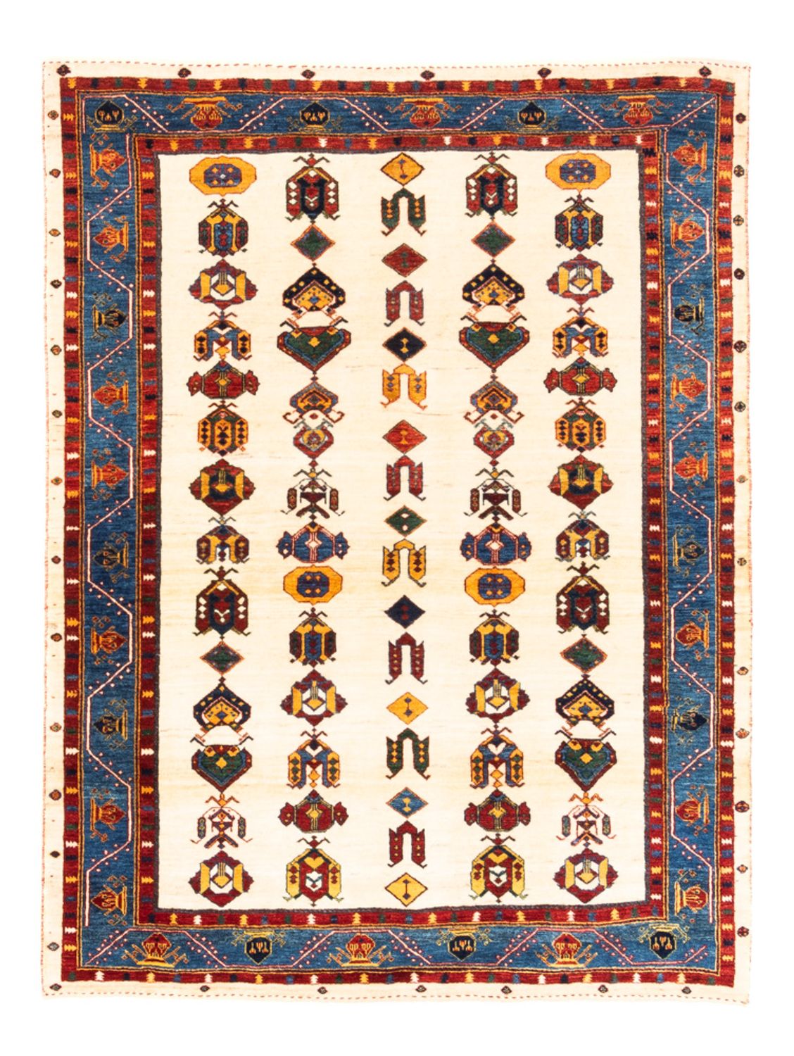 Gabbeh Teppich - Perser - 194 x 145 cm - creme