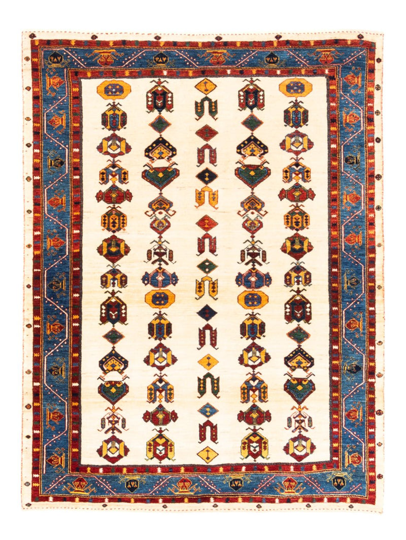 Gabbeh Teppich - Perser - 194 x 145 cm - creme