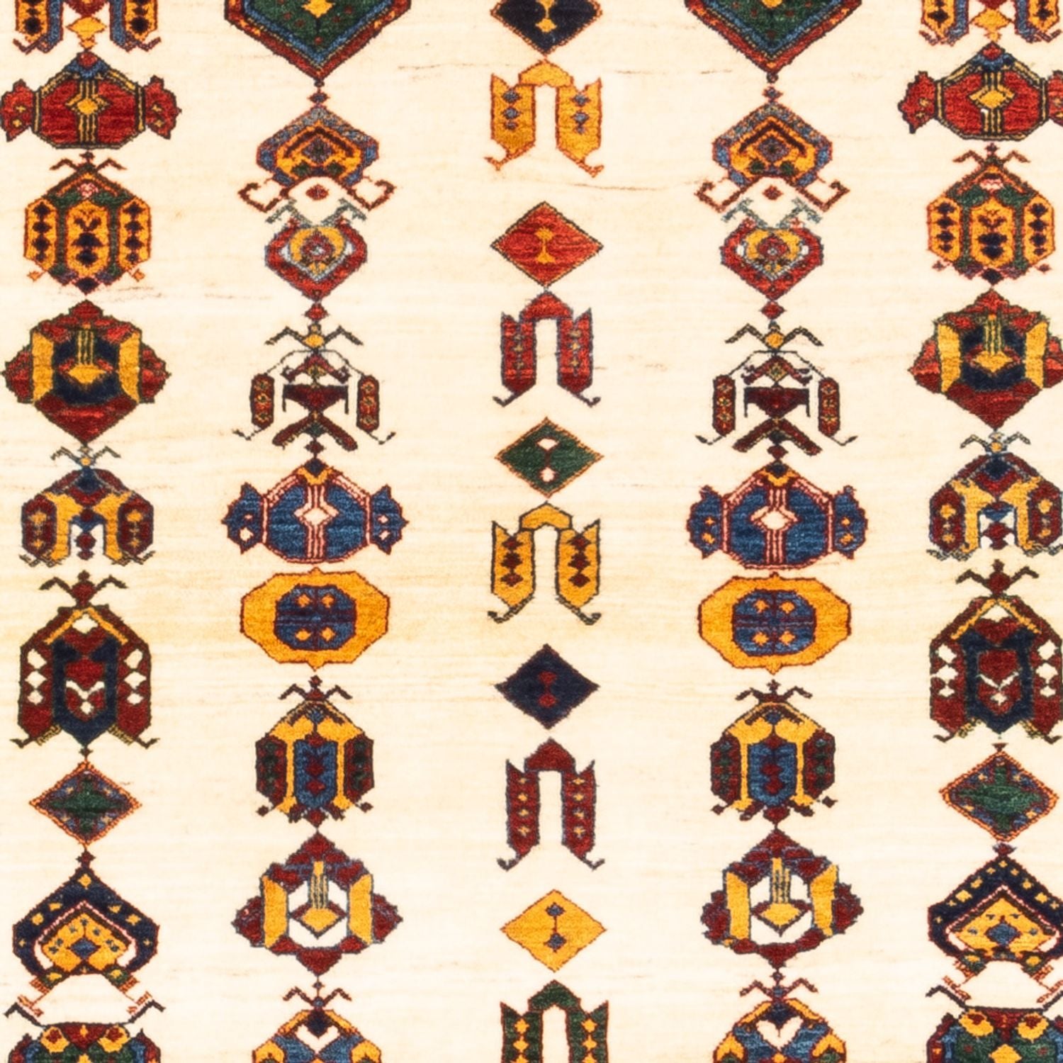 Gabbeh Teppich - Perser - 194 x 145 cm - creme