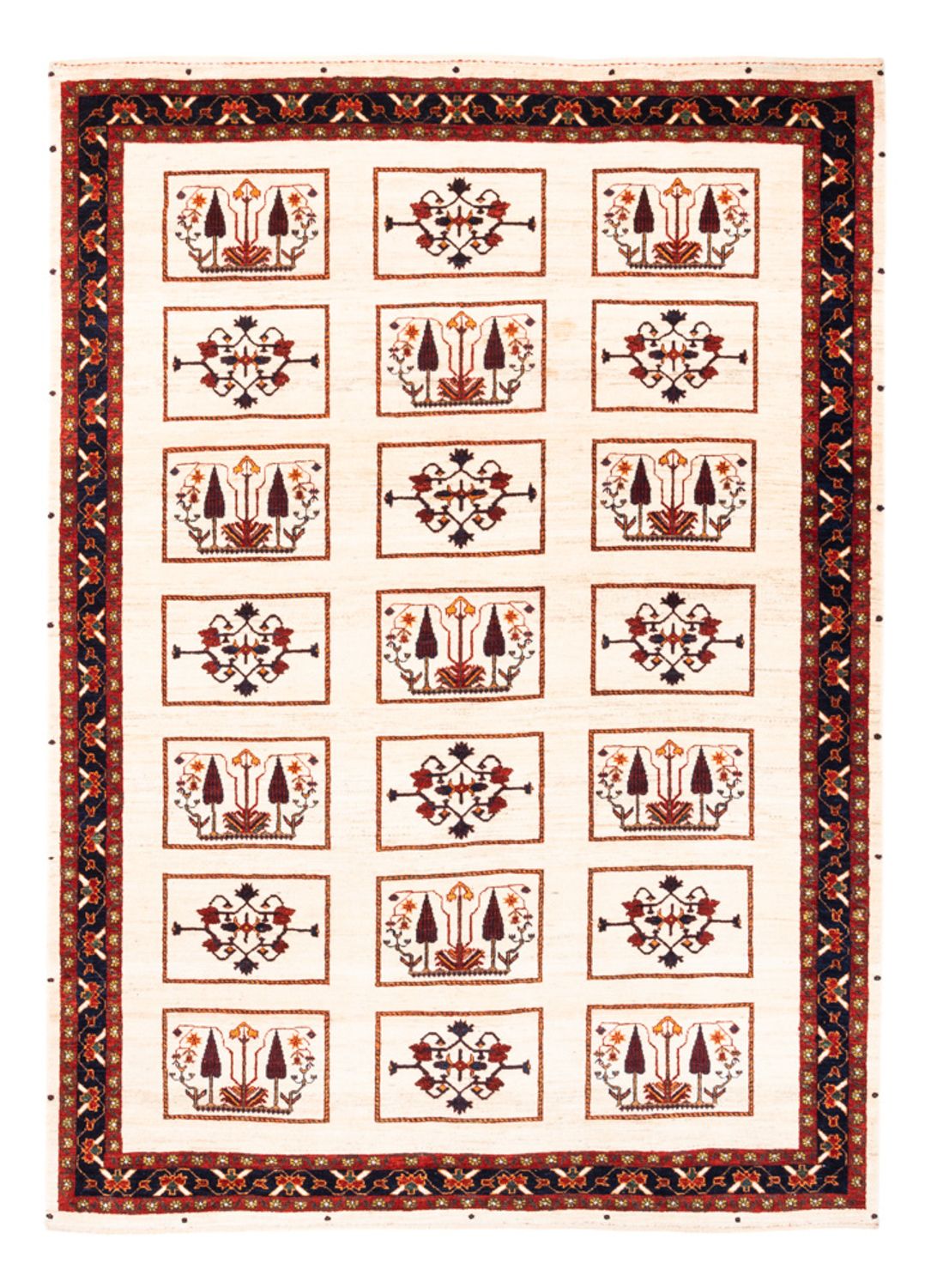 Gabbeh Teppich - Perser - 210 x 154 cm - creme