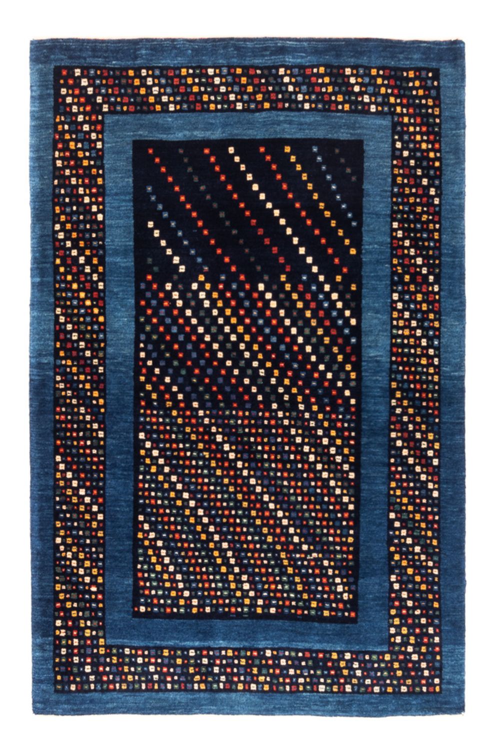 Gabbeh Teppich - Perser - 150 x 100 cm - blau