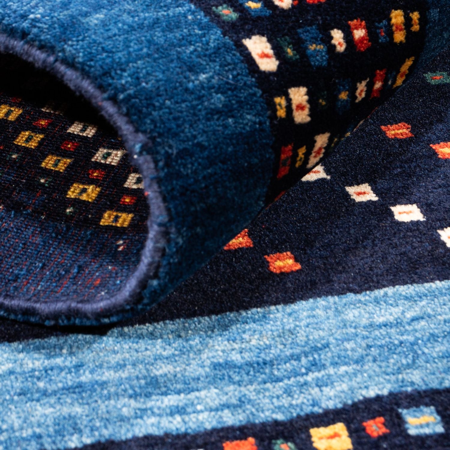 Gabbeh Teppich - Perser - 150 x 100 cm - blau