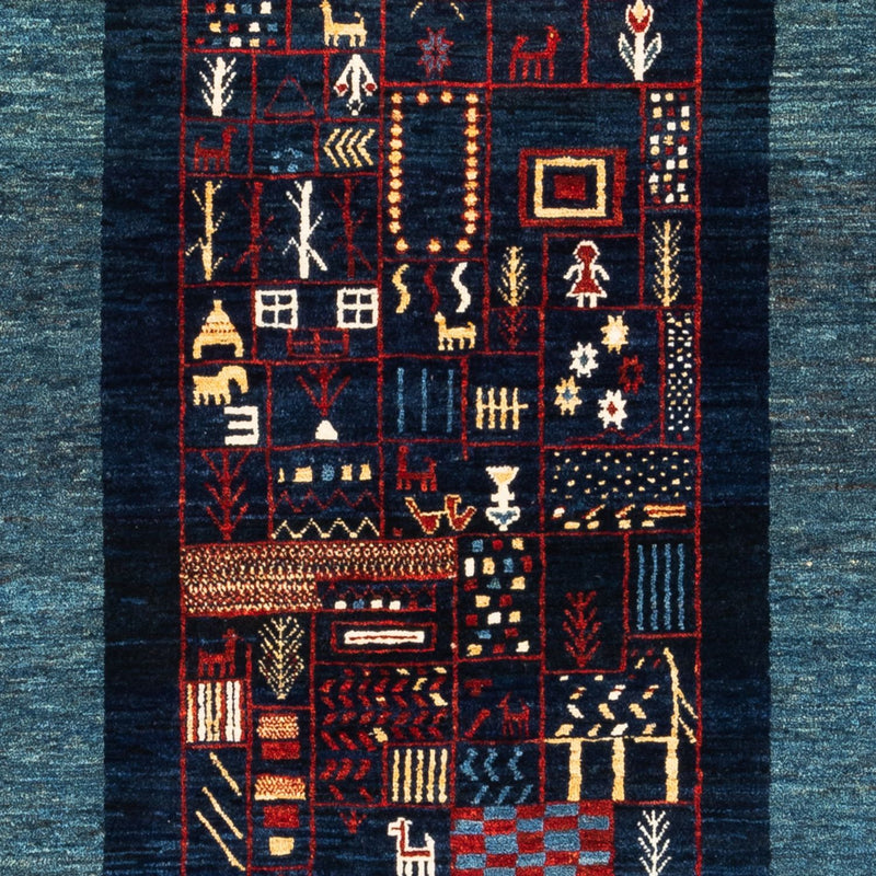 Gabbeh Teppich - Perser - 173 x 124 cm - blau