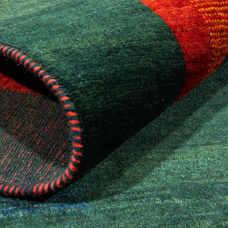 Gabbeh Teppich - Perser - 204 x 122 cm - grün