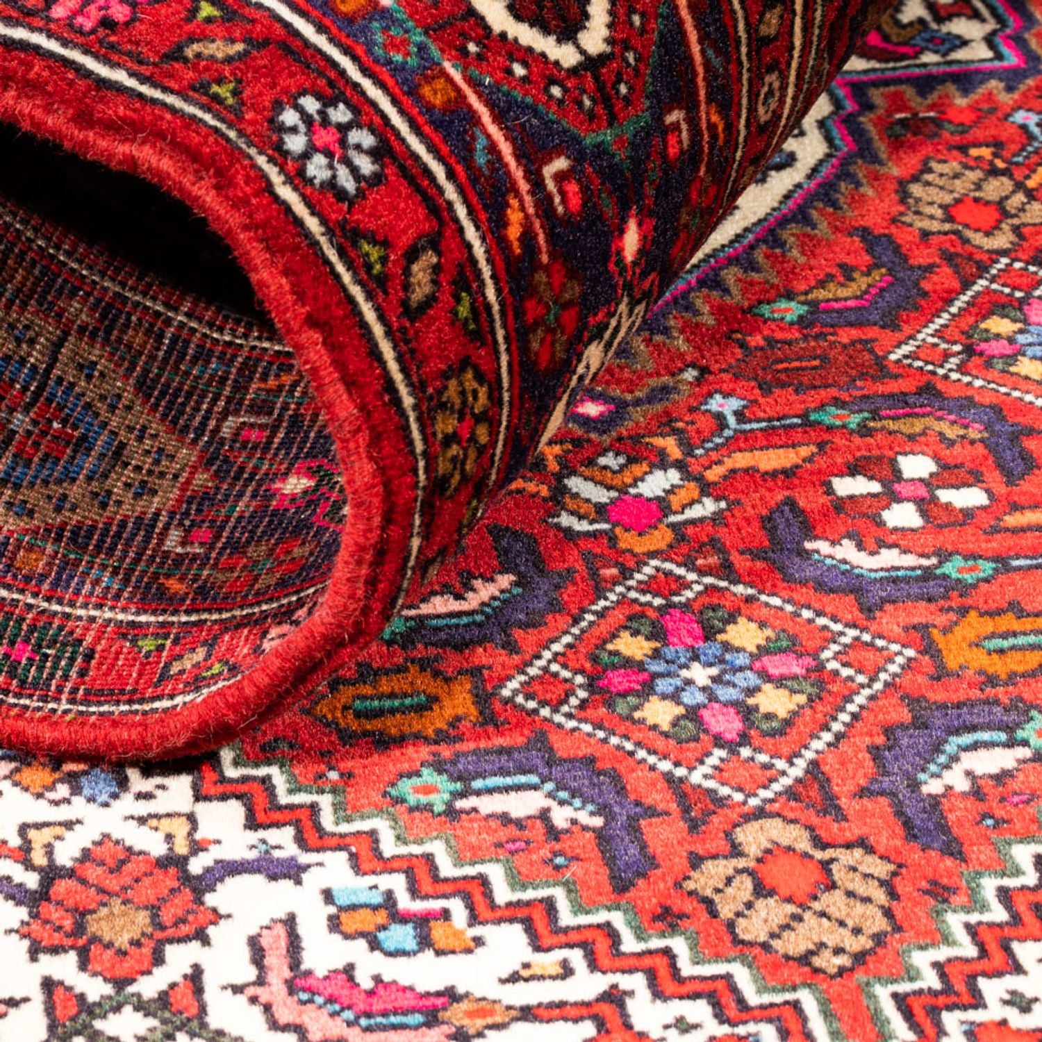 Perserteppich - Nomadic - 156 x 108 cm - rot
