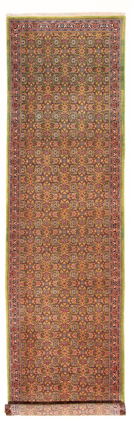 Läufer Perser - Täbriz - Royal - 377 x 100 cm - hellgrün