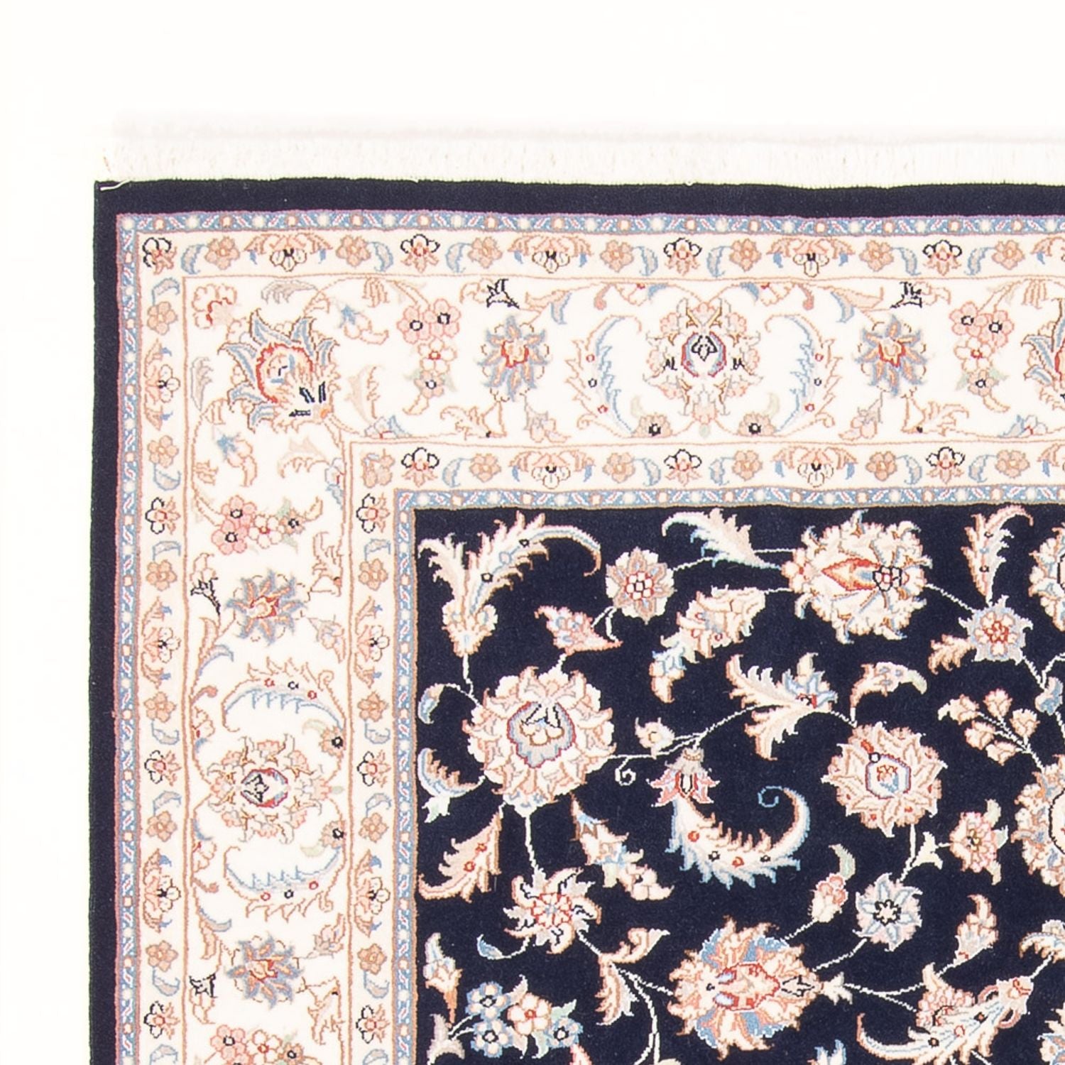 Perserteppich - Täbriz - Royal - 203 x 147 cm - dunkelblau