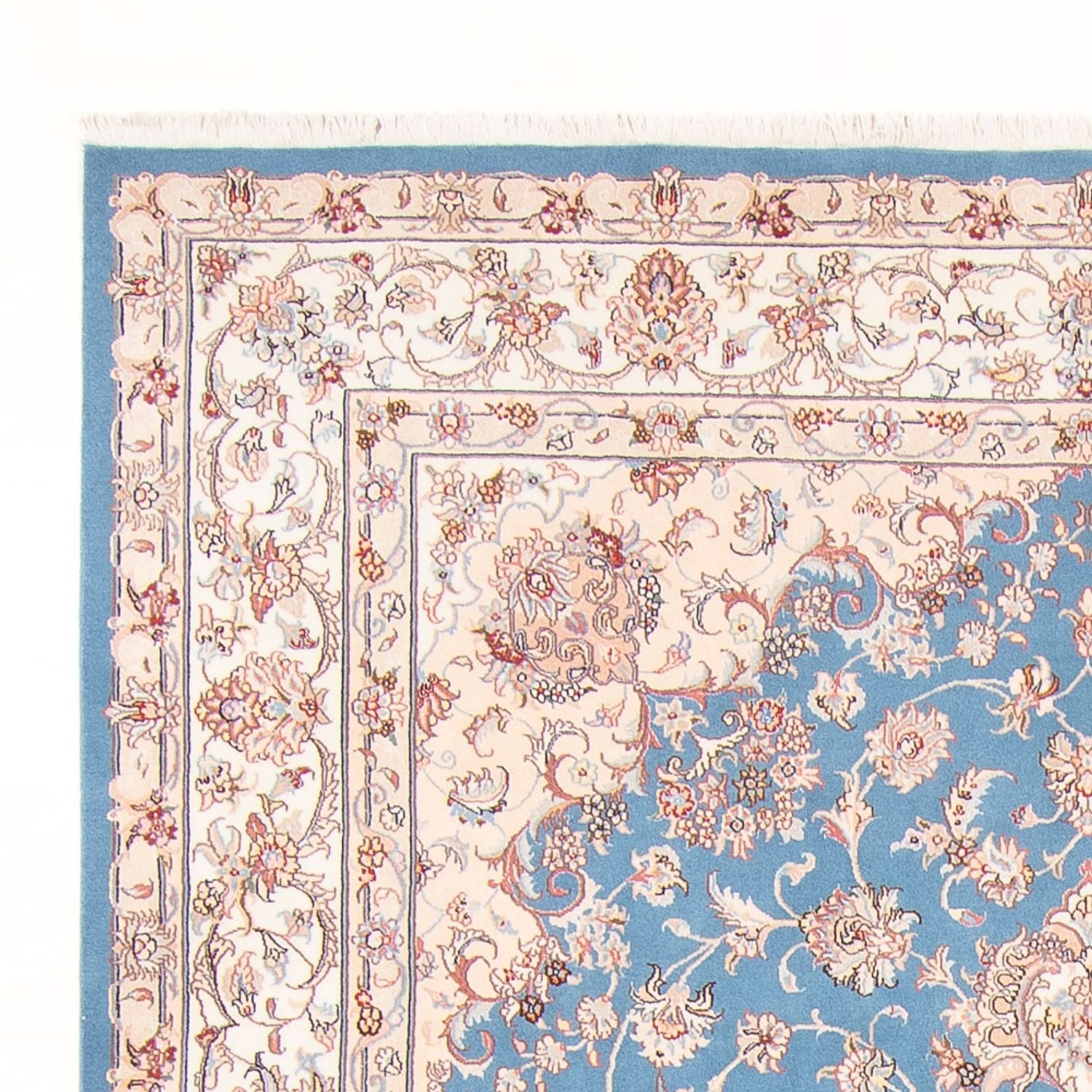 Perserteppich - Täbriz - Royal - 298 x 197 cm - hellblau