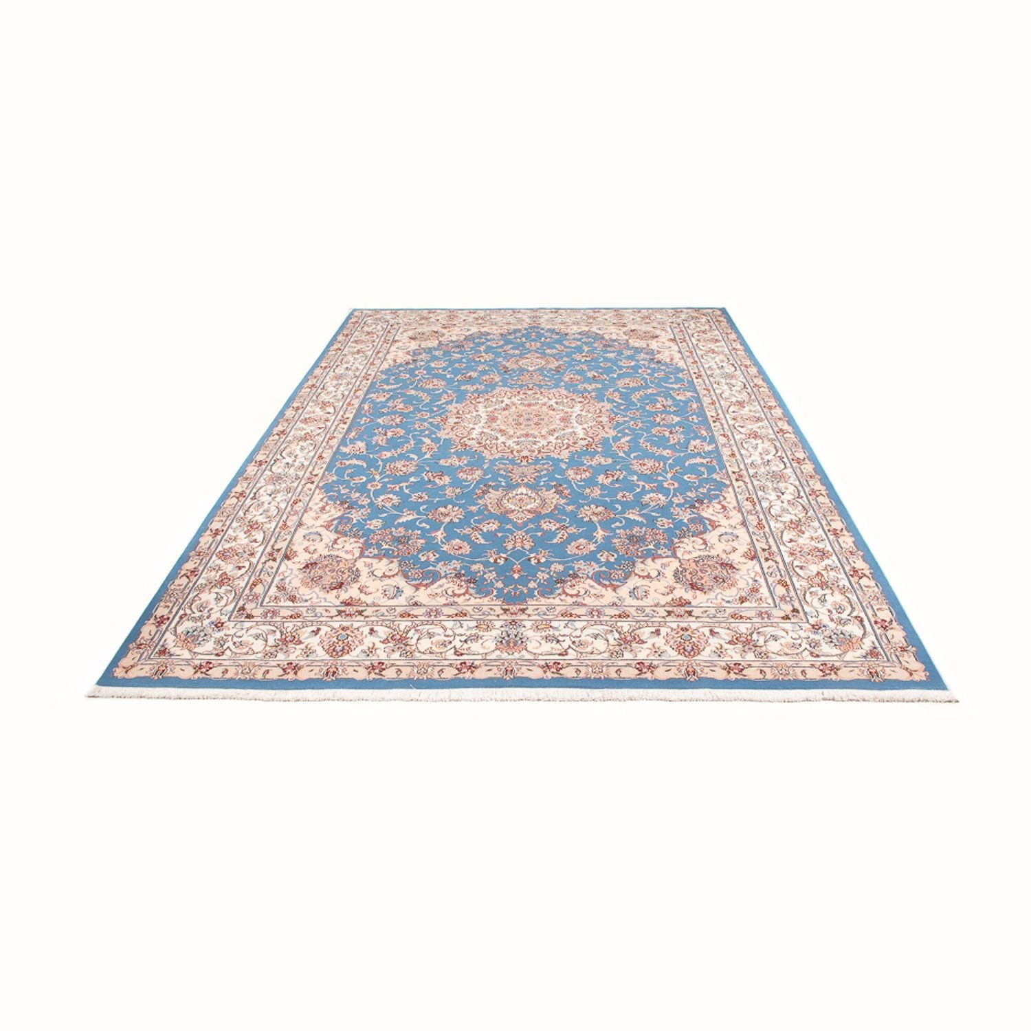 Perserteppich - Täbriz - Royal - 298 x 197 cm - hellblau