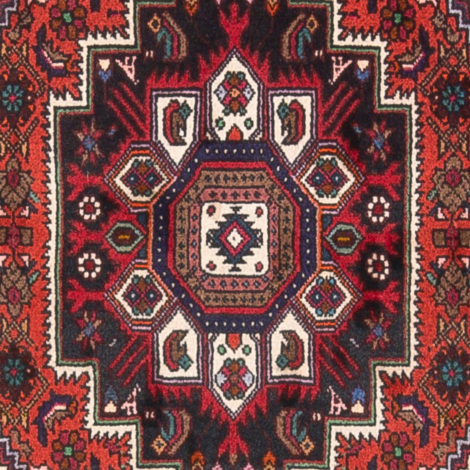 Perserteppich - Nomadic - 127 x 83 cm - rot