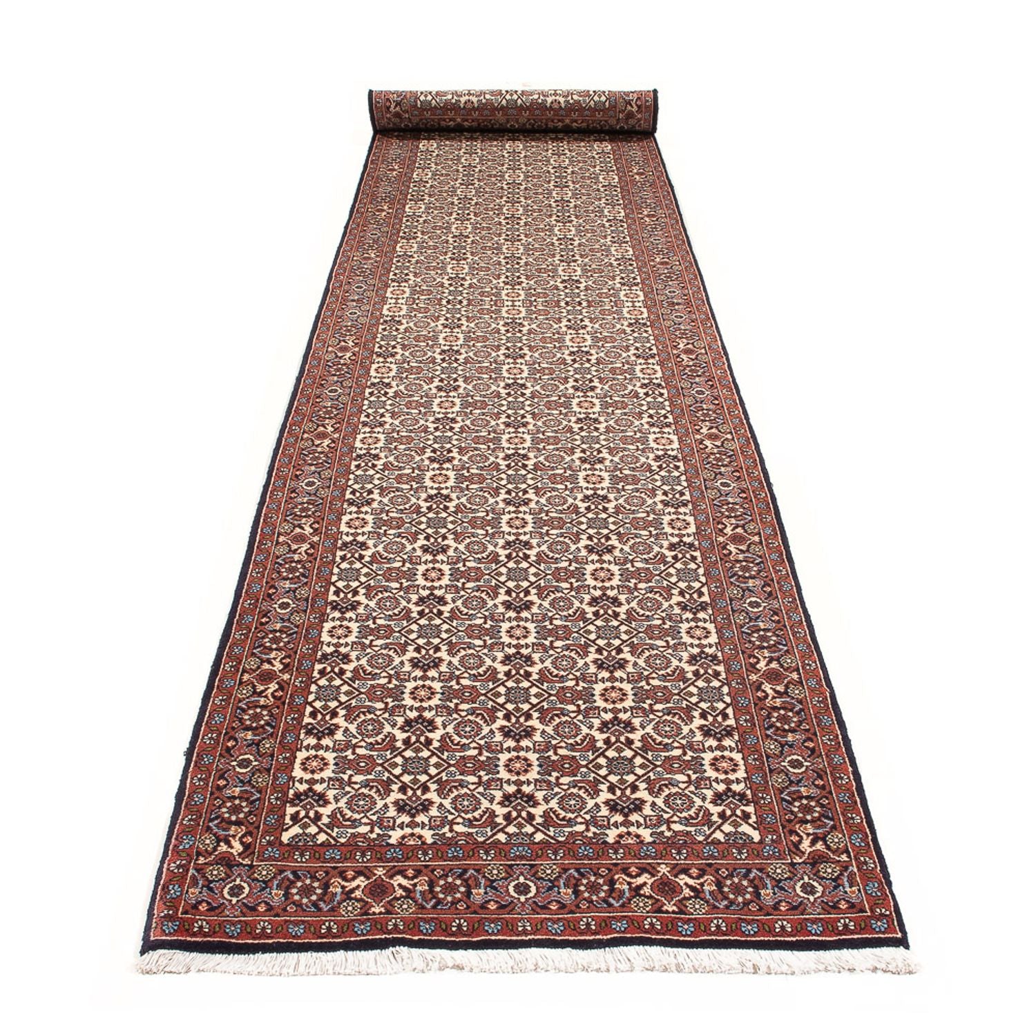 Läufer Perser - Bidjar - 397 x 85 cm - creme