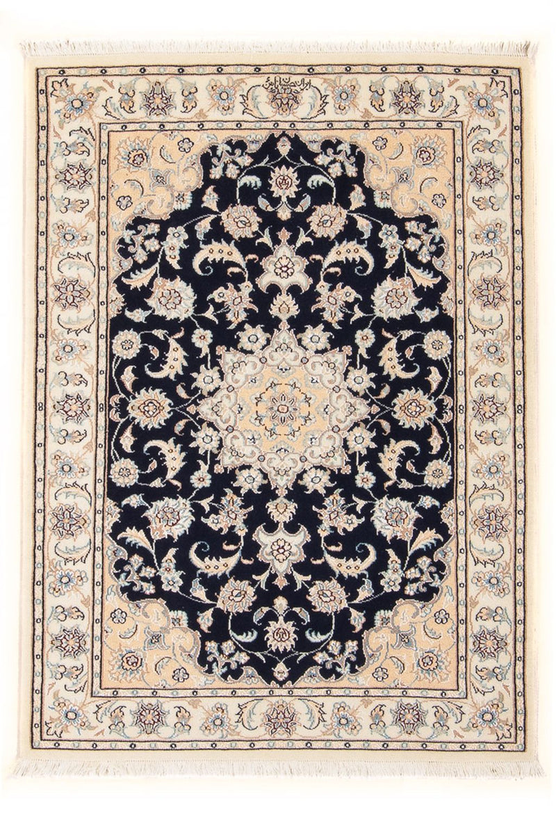 Perserteppich - Nain - Premium - 120 x 80 cm - dunkelblau