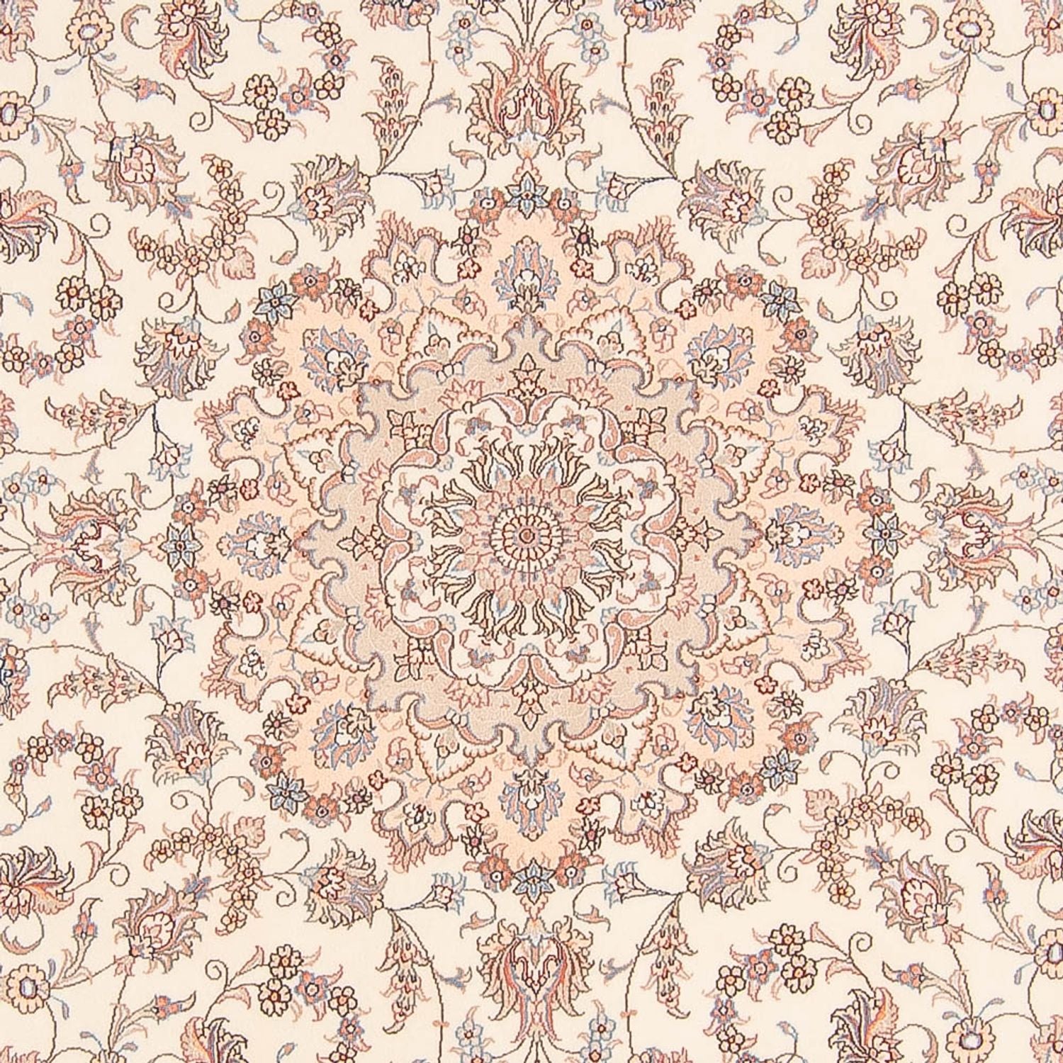 Perserteppich - Täbriz - Royal rund  - 250 x 250 cm - creme