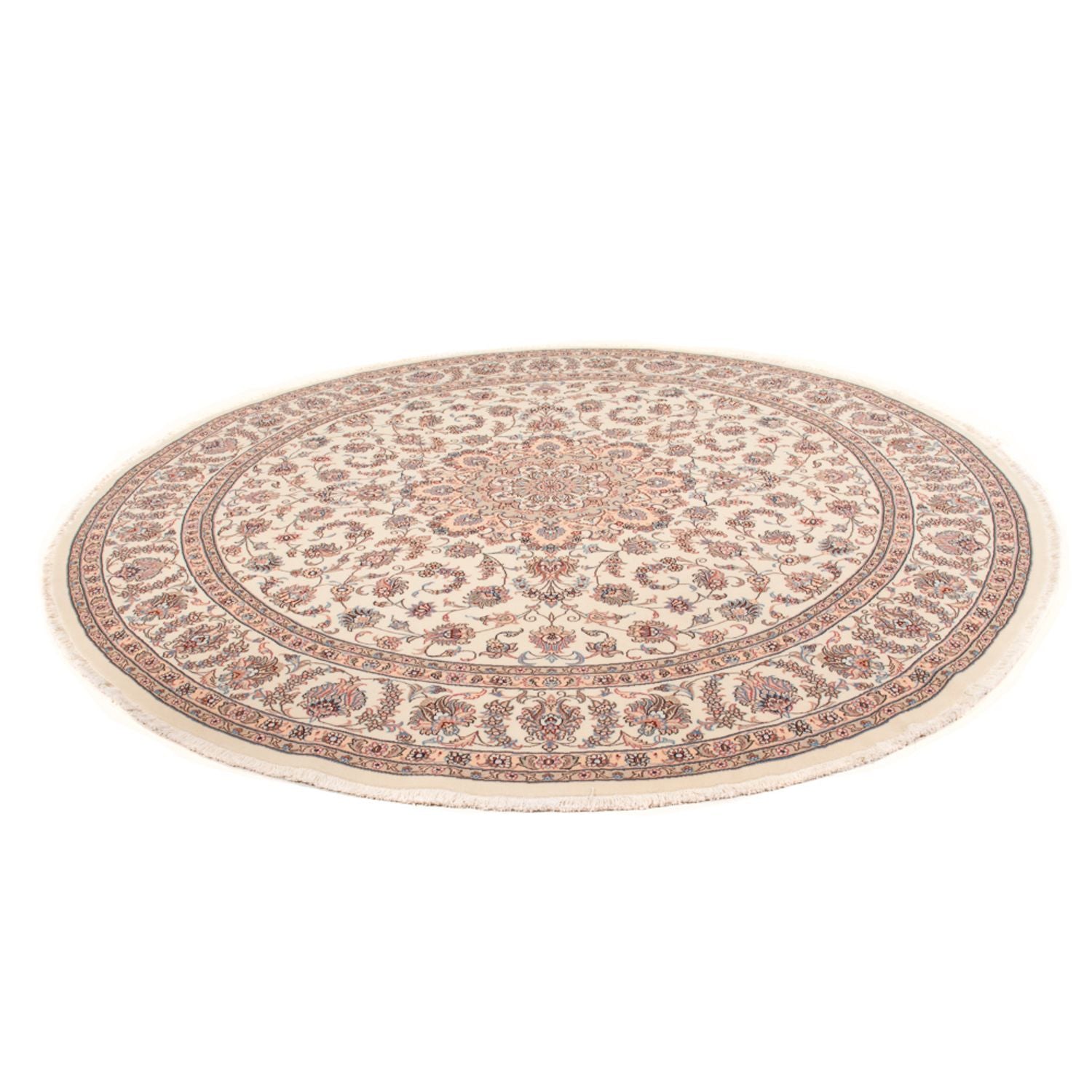 Perserteppich - Täbriz - Royal rund  - 250 x 250 cm - creme