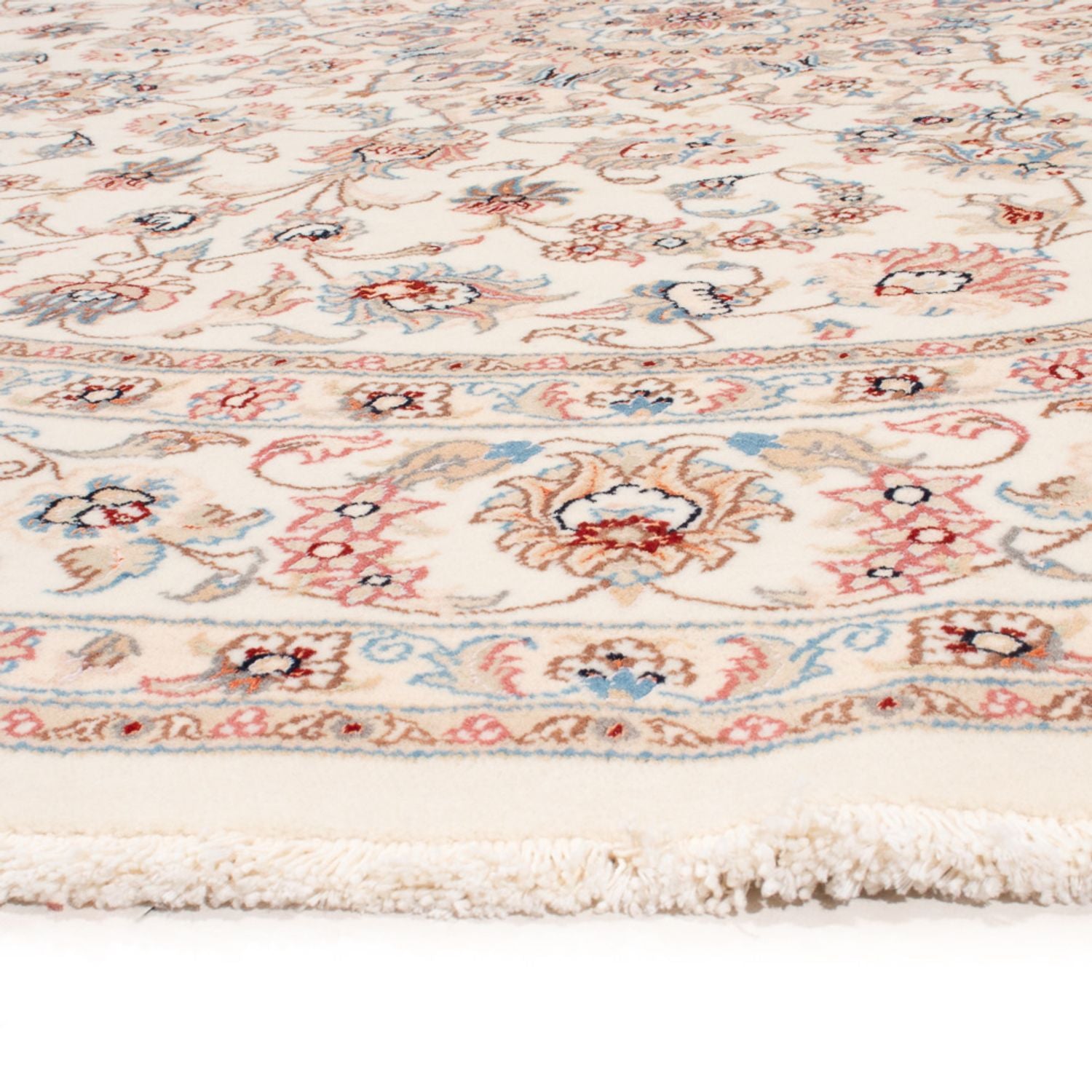 Perserteppich - Täbriz - Royal rund  - 197 x 194 cm - creme