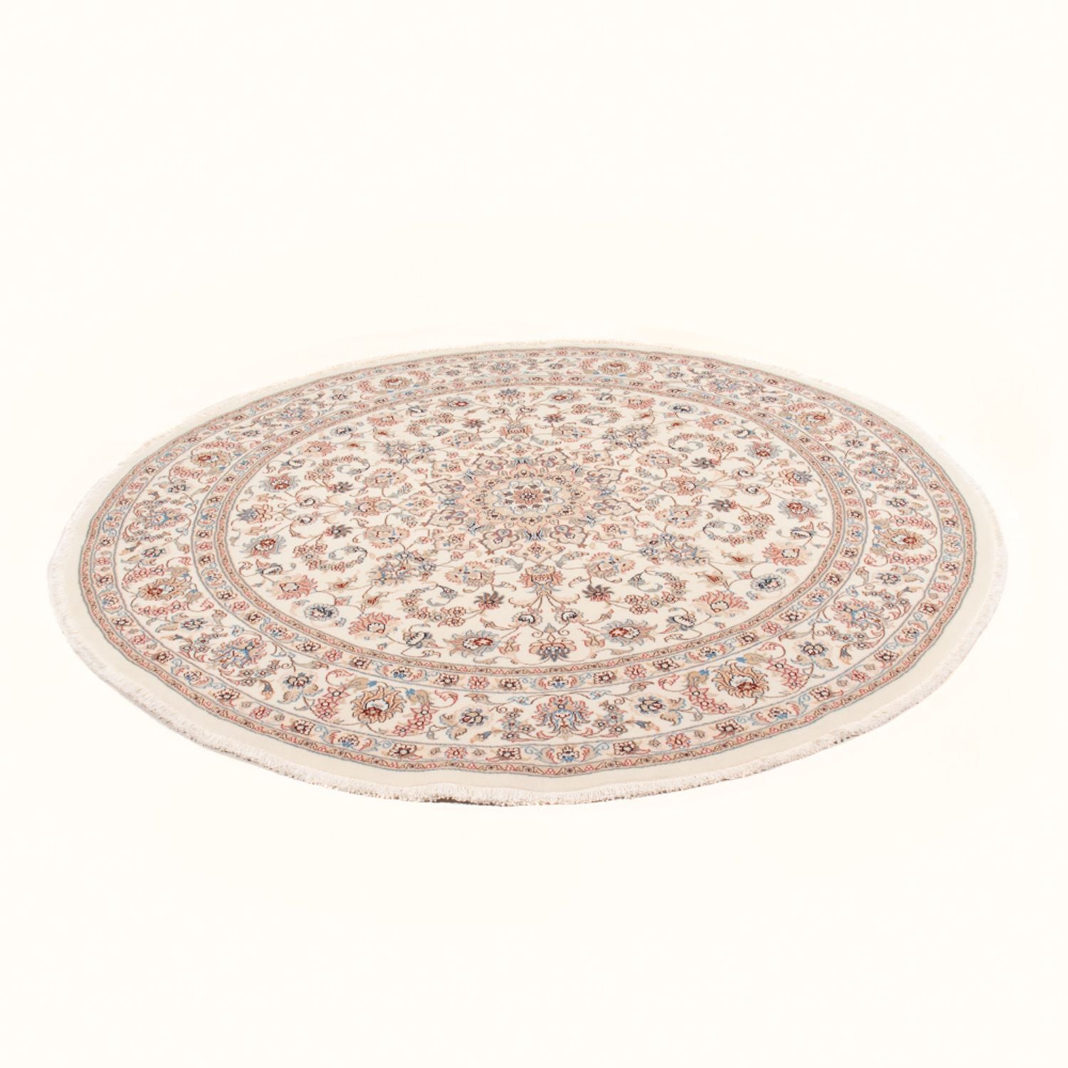 Perserteppich - Täbriz - Royal rund  - 197 x 194 cm - creme