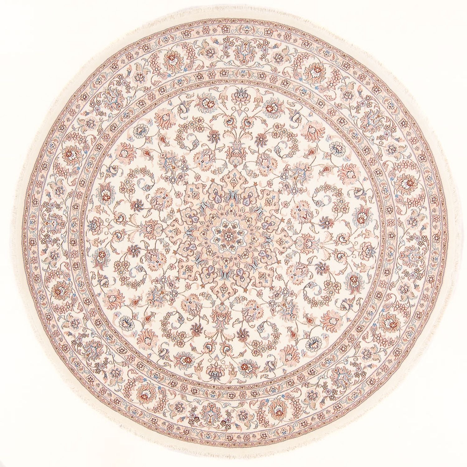 Perserteppich - Täbriz - Royal rund  - 202 x 196 cm - creme