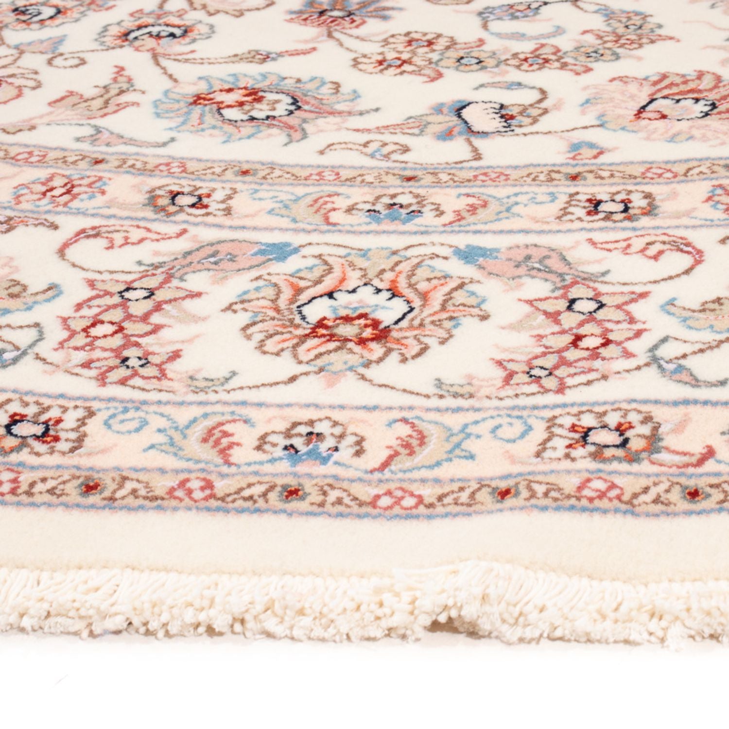 Perserteppich - Täbriz - Royal rund  - 202 x 196 cm - creme
