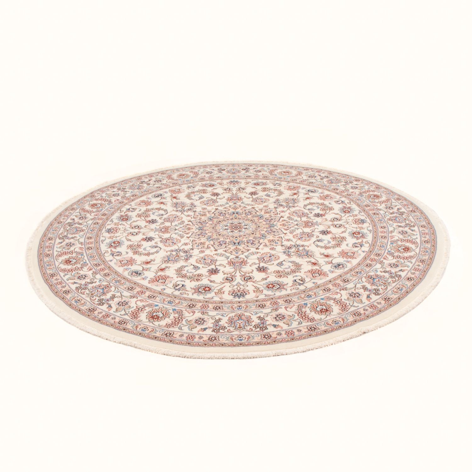 Perserteppich - Täbriz - Royal rund  - 202 x 196 cm - creme