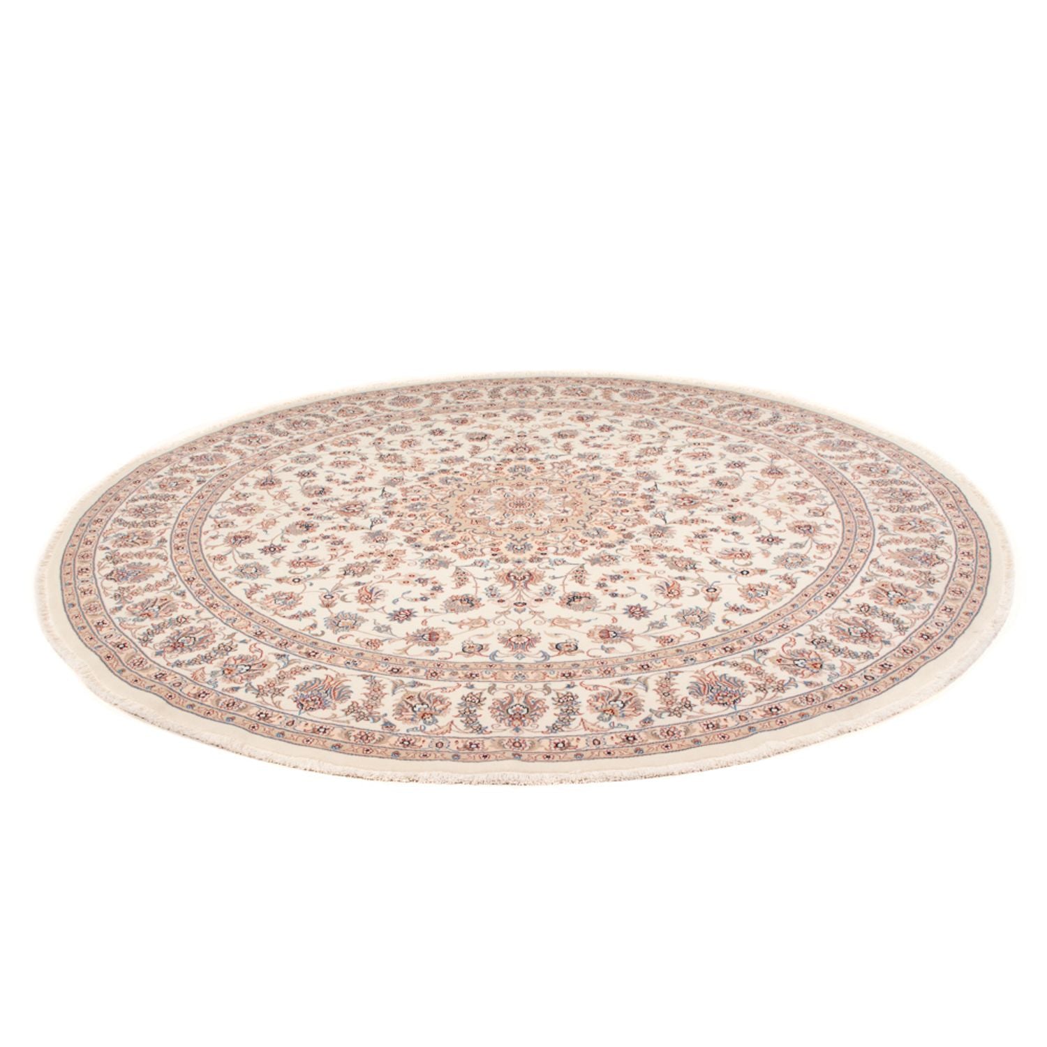 Perserteppich - Täbriz - Royal rund  - 250 x 250 cm - creme