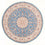 Perserteppich - Täbriz - Royal rund  - 200 x 200 cm - hellblau