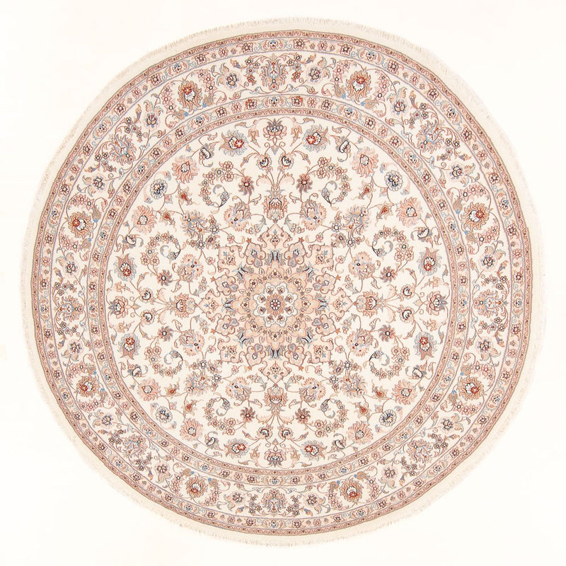 Perserteppich - Täbriz - Royal rund  - 200 x 200 cm - creme