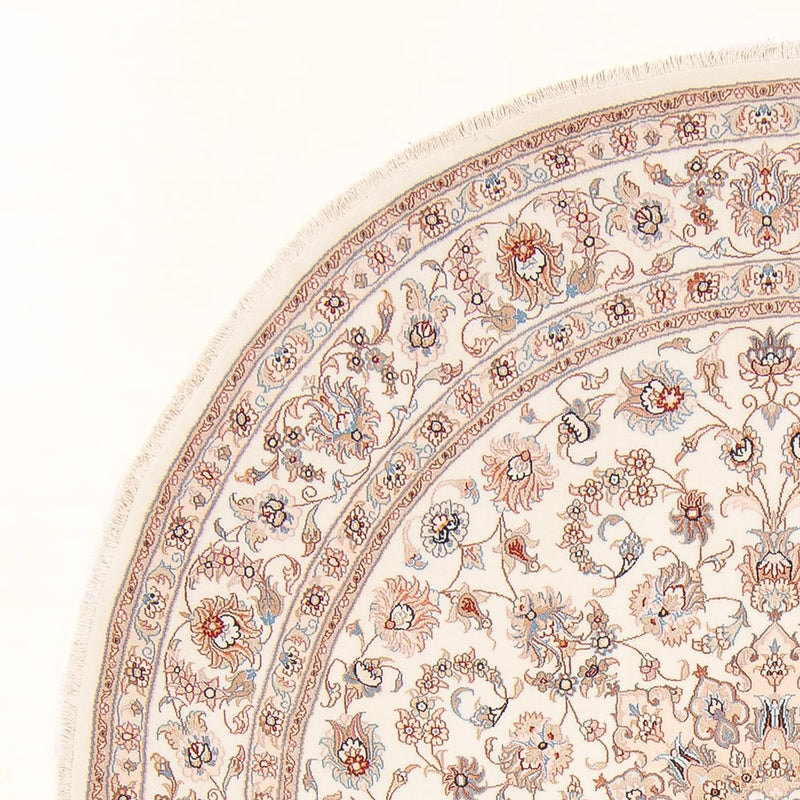 Perserteppich - Täbriz - Royal rund  - 200 x 200 cm - creme