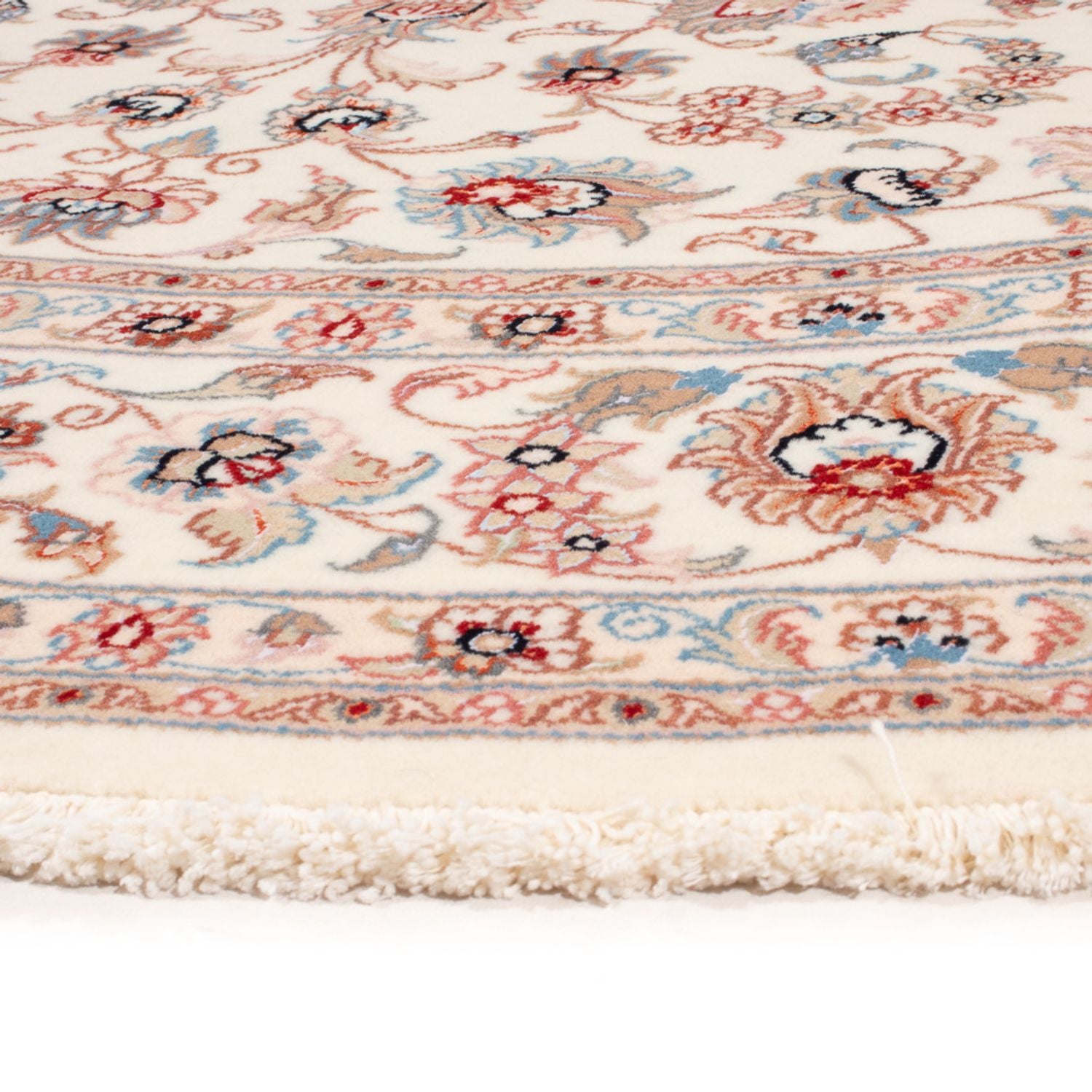 Perserteppich - Täbriz - Royal rund  - 200 x 200 cm - creme