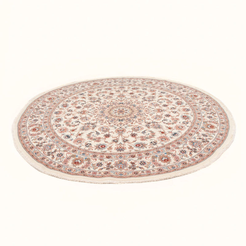Perserteppich - Täbriz - Royal rund  - 200 x 200 cm - creme