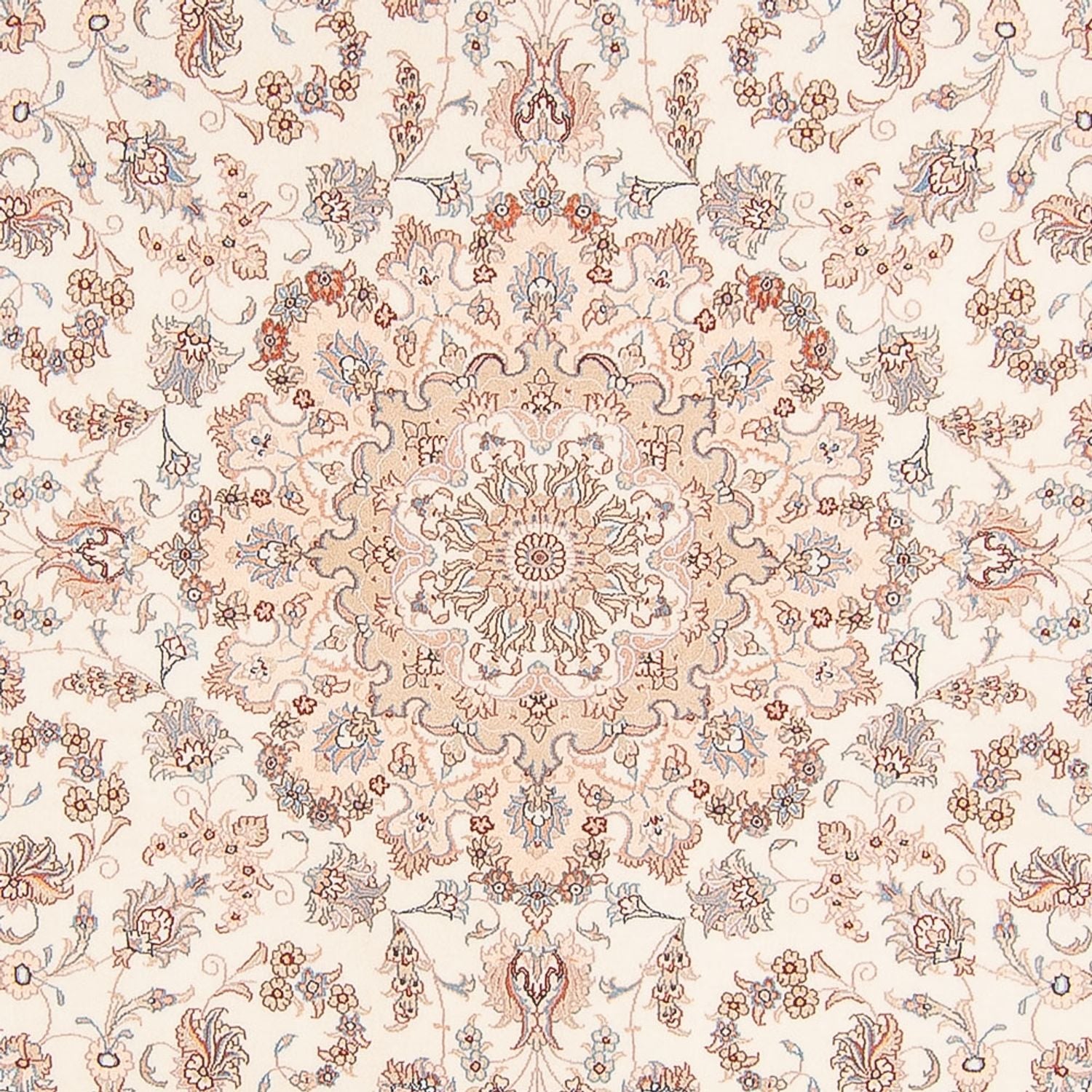 Perserteppich - Täbriz - Royal rund  - 248 x 248 cm - creme