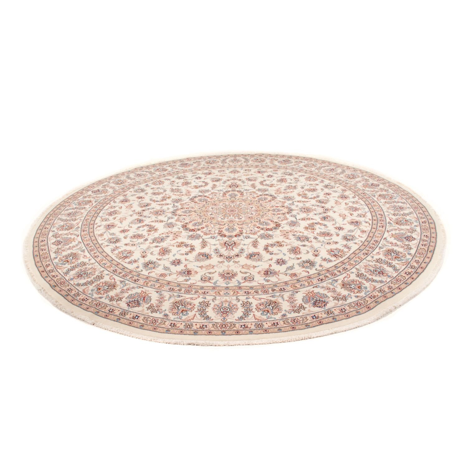 Perserteppich - Täbriz - Royal rund  - 248 x 248 cm - creme