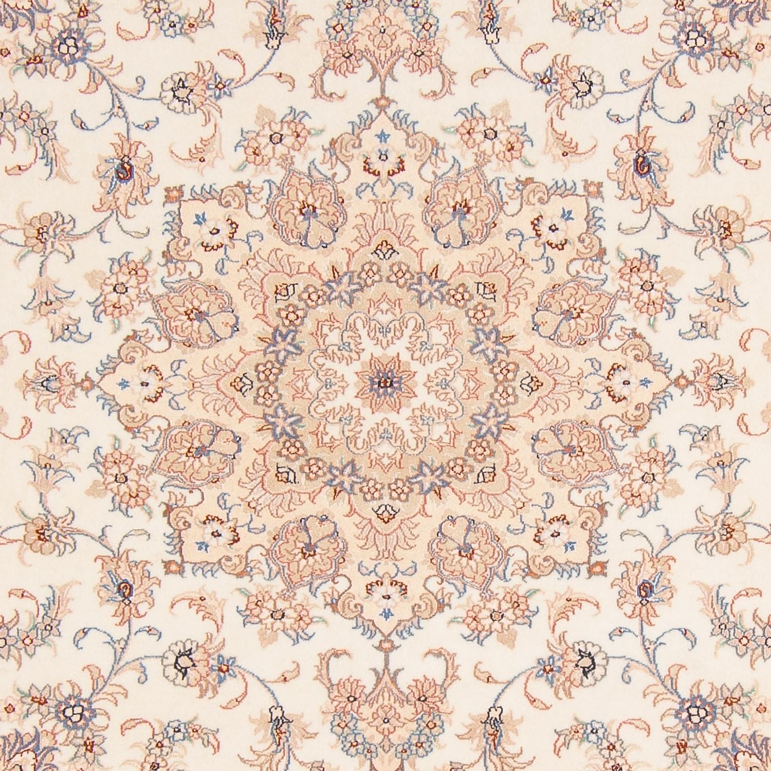 Perserteppich - Täbriz - Royal quadratisch  - 211 x 198 cm - creme
