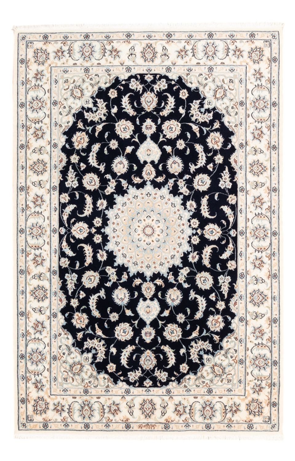Perserteppich - Nain - Premium - 176 x 119 cm - dunkelblau