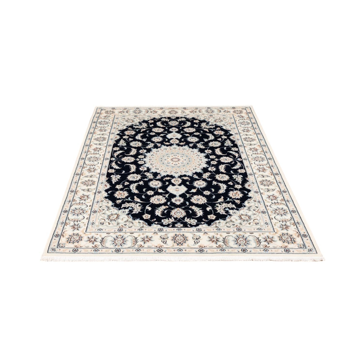 Perserteppich - Nain - Premium - 176 x 119 cm - dunkelblau