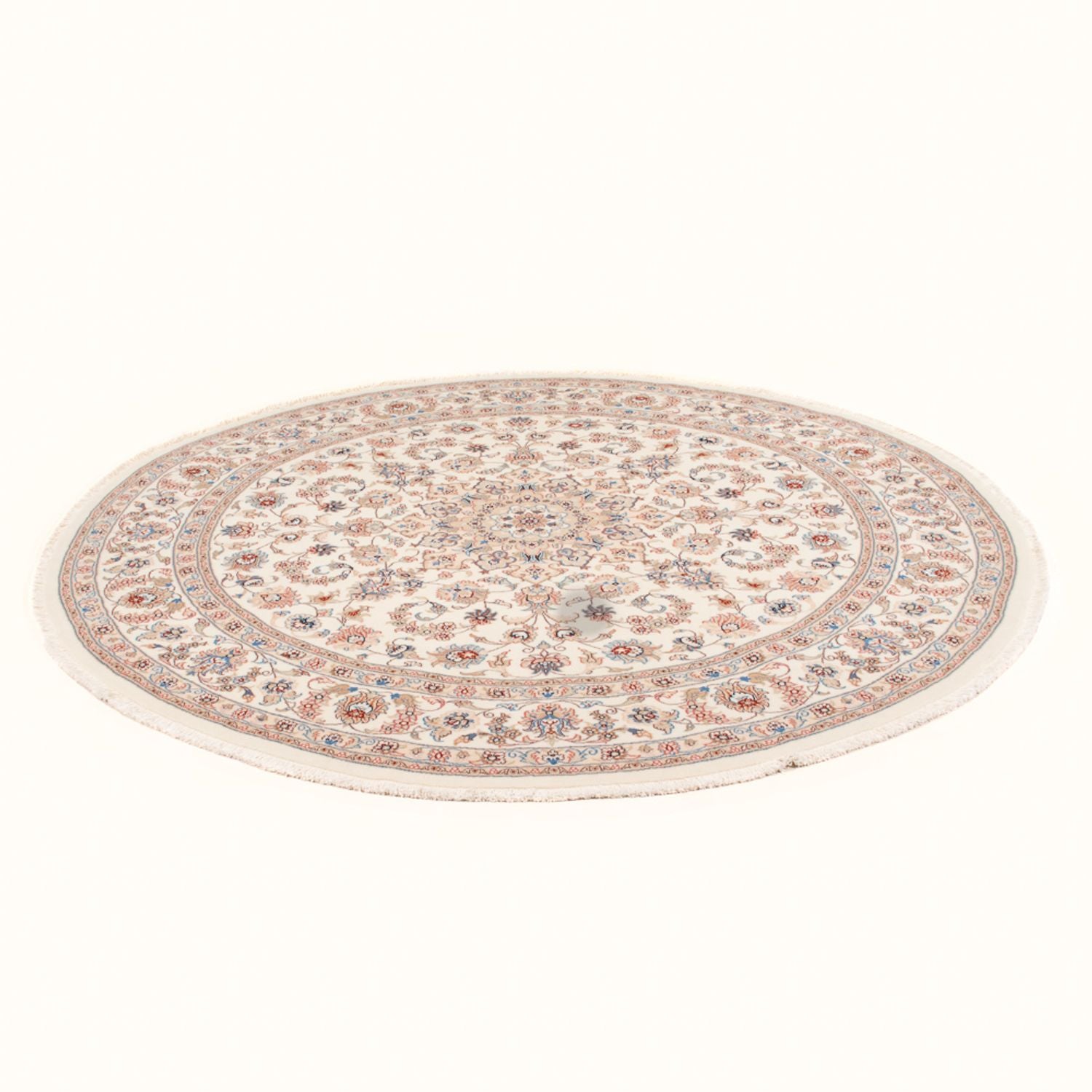 Perserteppich - Täbriz - Royal rund  - 199 x 197 cm - creme