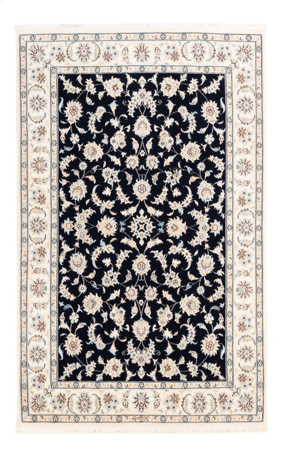 Perserteppich - Nain - Premium - 182 x 120 cm - dunkelblau