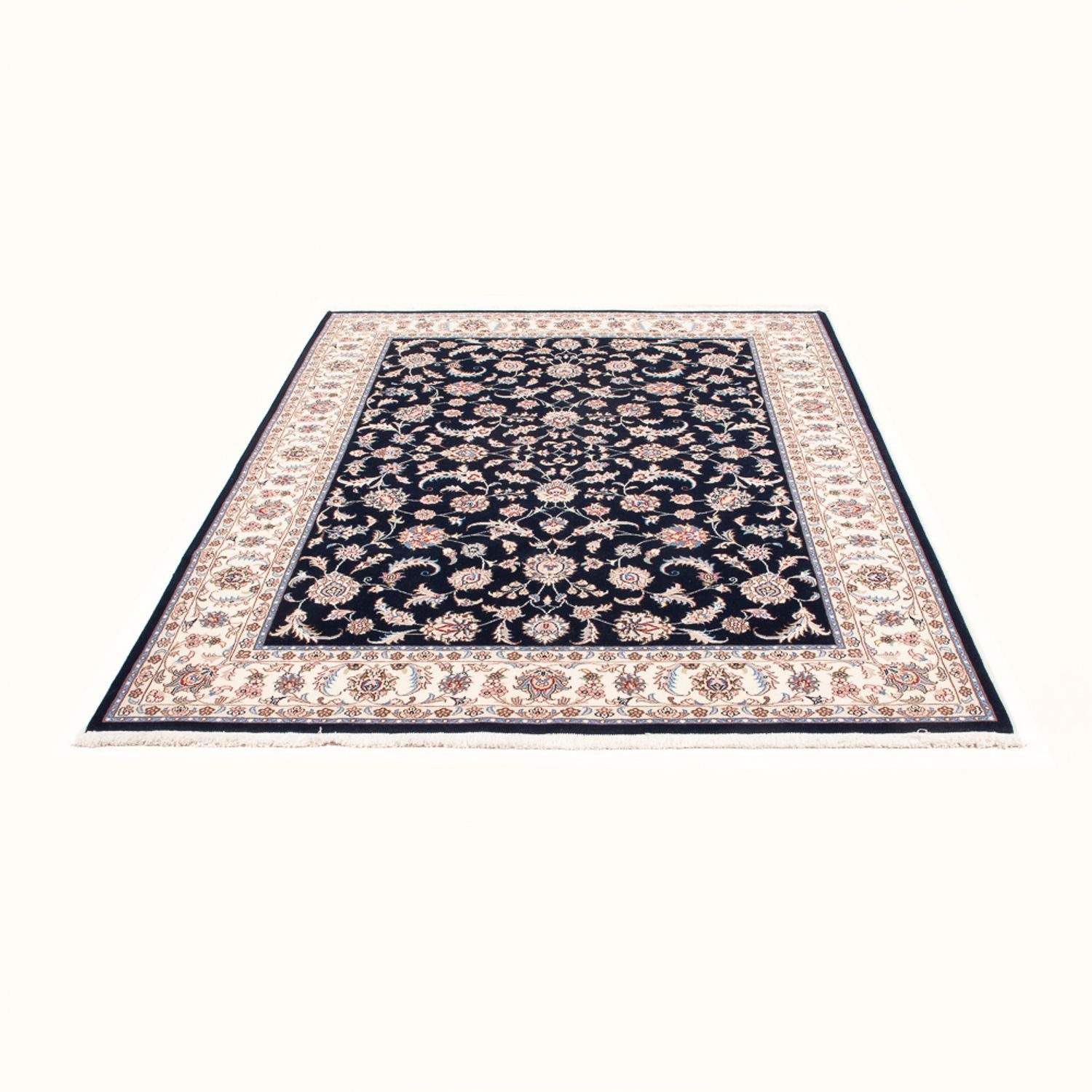 Perserteppich - Täbriz - Royal - 201 x 153 cm - dunkelblau