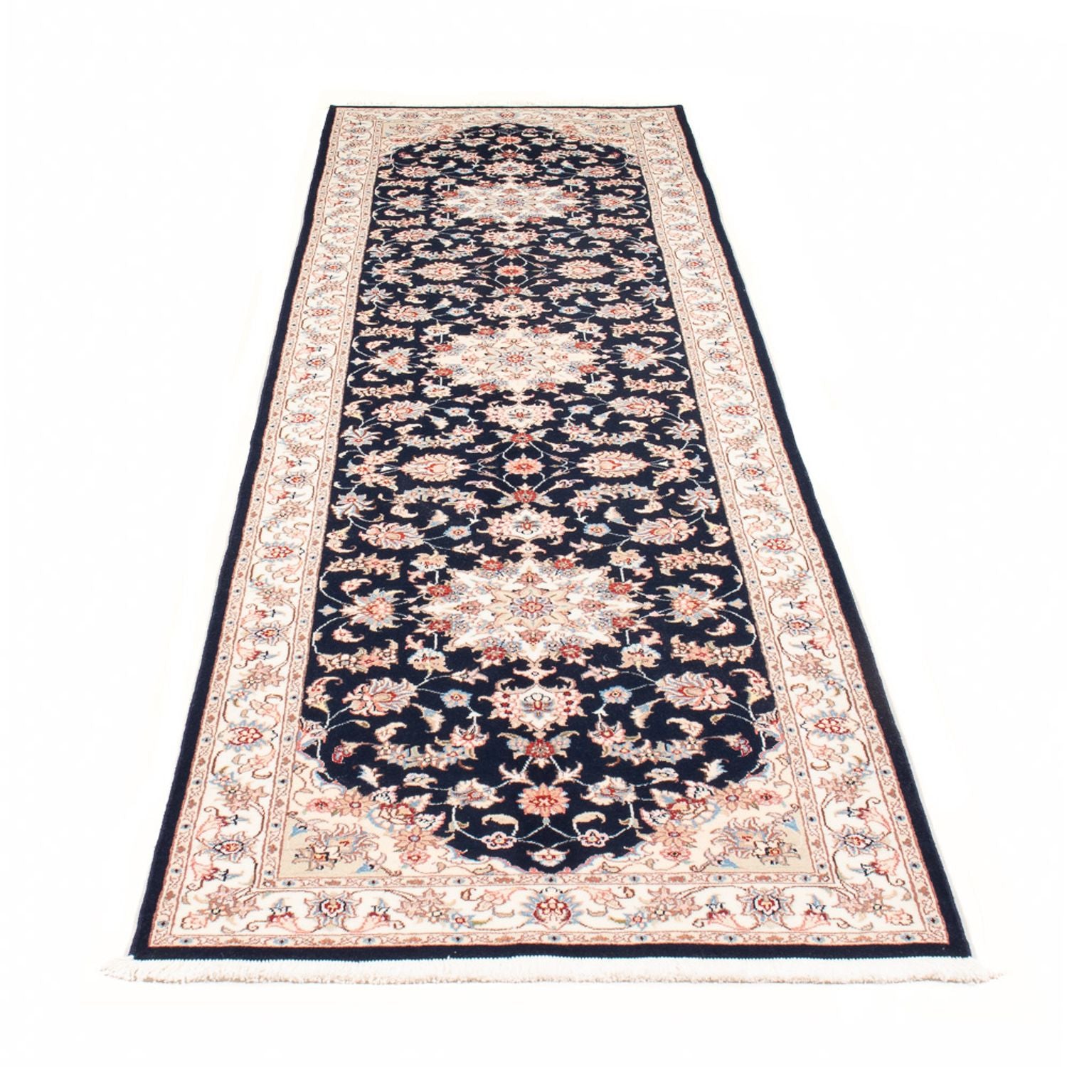 Läufer Perser - Täbriz - Royal - 295 x 81 cm - dunkelblau
