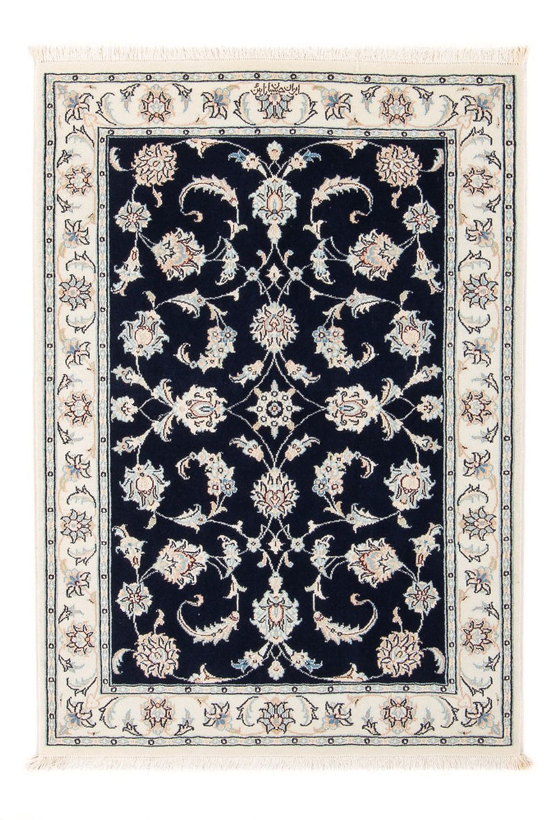 Perserteppich - Nain - Premium - 118 x 81 cm - dunkelblau