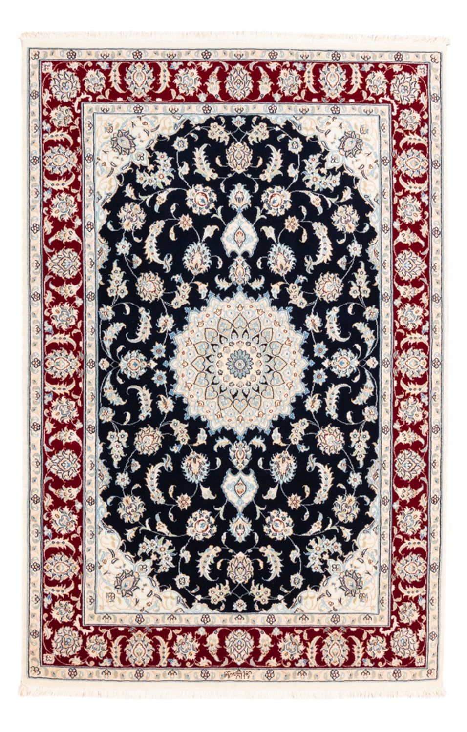 Perserteppich - Nain - Premium - 180 x 118 cm - dunkelblau