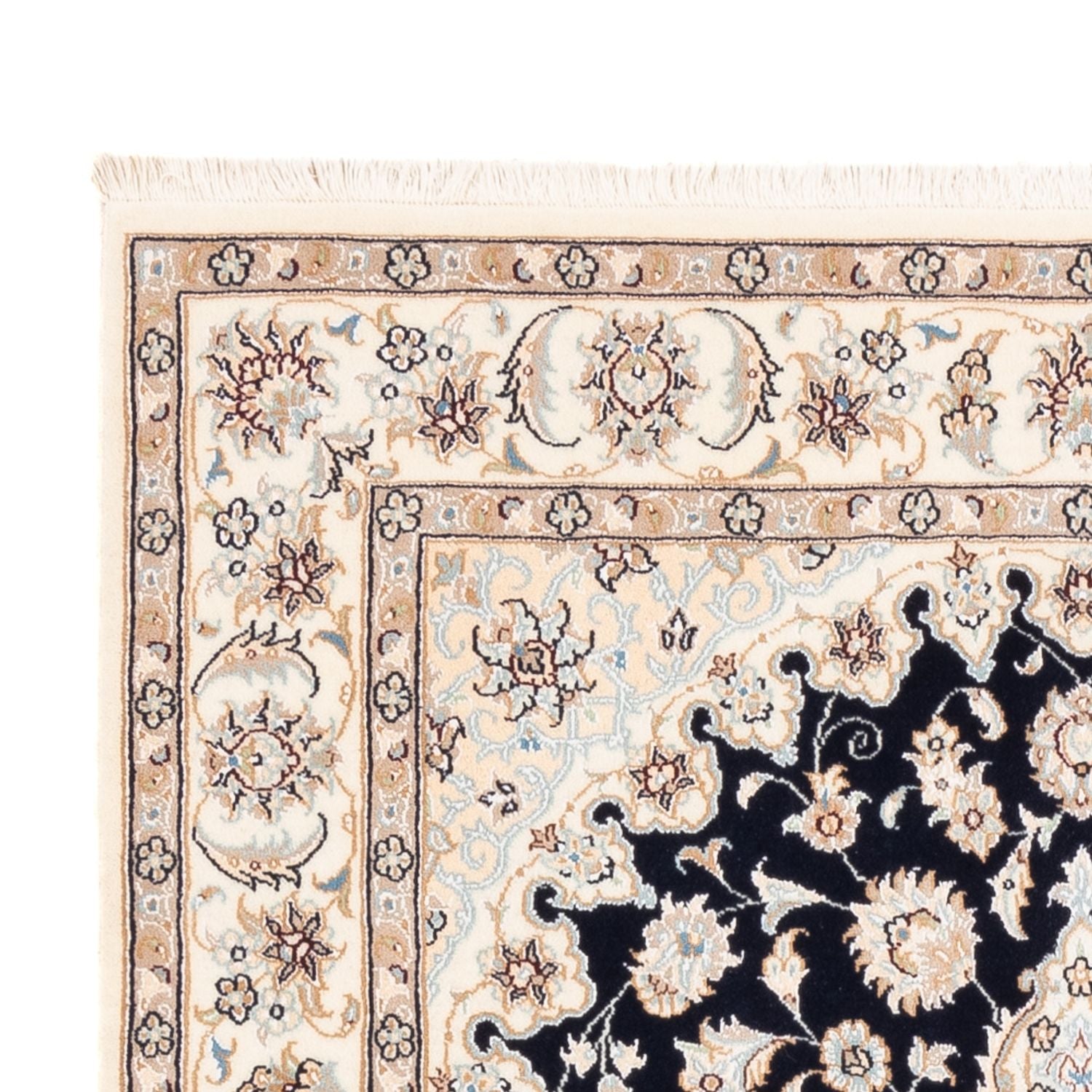 Perserteppich - Nain - Premium - 180 x 120 cm - dunkelblau