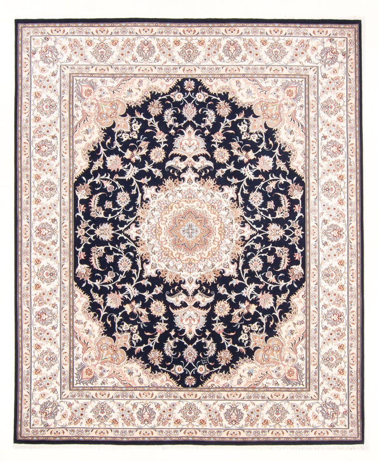 Perserteppich - Täbriz - Royal - 250 x 200 cm - dunkelblau