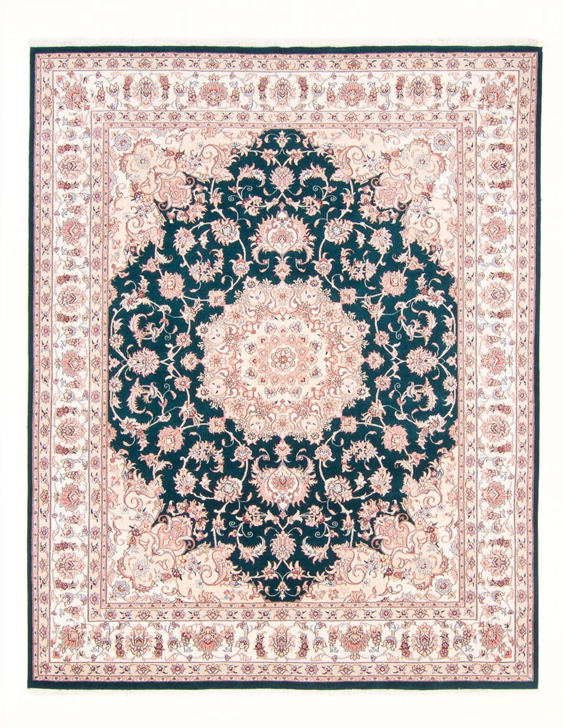 Perserteppich - Täbriz - Royal - 251 x 195 cm - grün