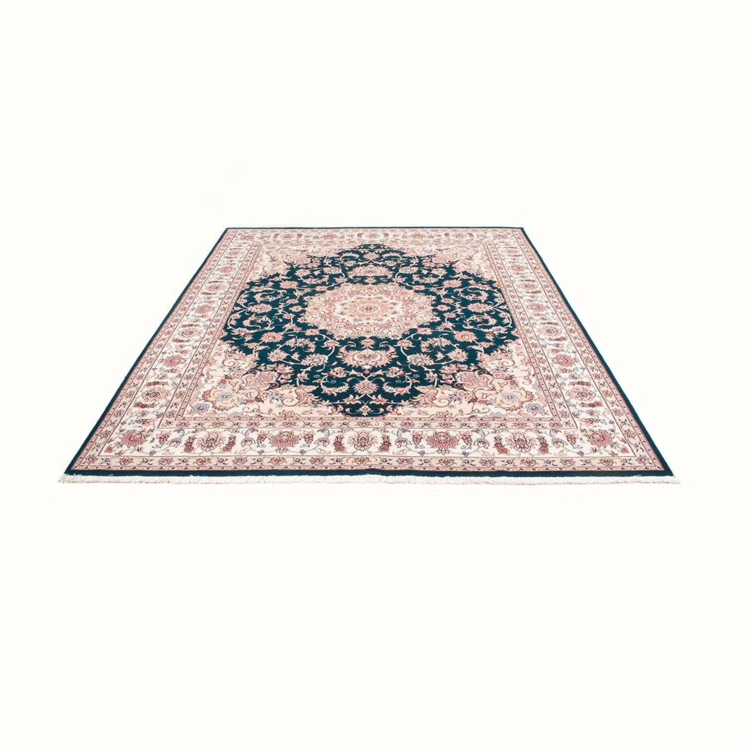 Perserteppich - Täbriz - Royal - 251 x 195 cm - grün