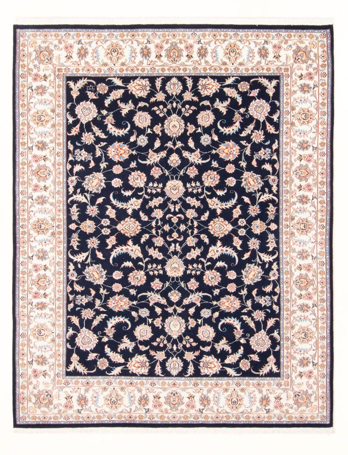 Perserteppich - Täbriz - Royal - 196 x 150 cm - dunkelblau