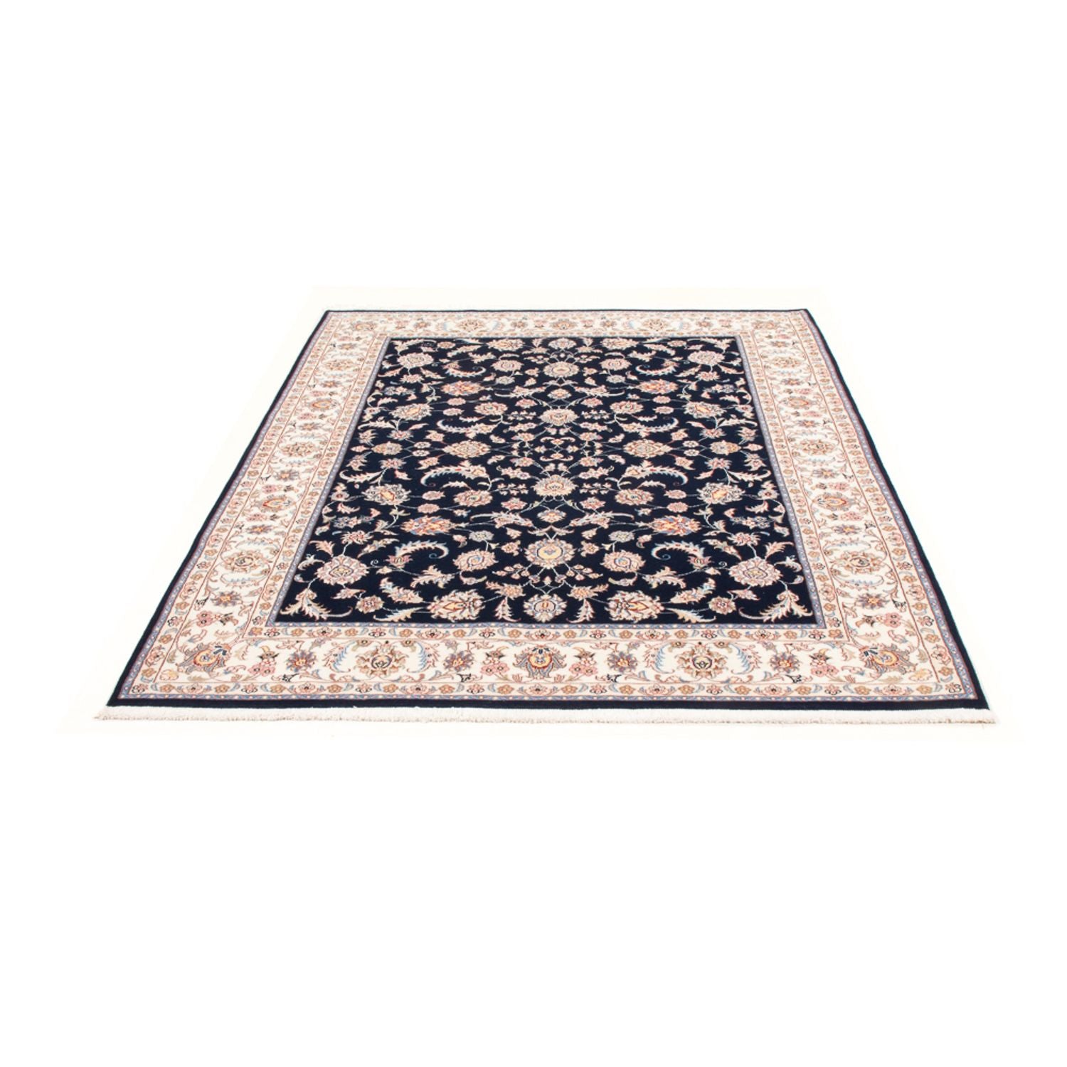 Perserteppich - Täbriz - Royal - 196 x 150 cm - dunkelblau