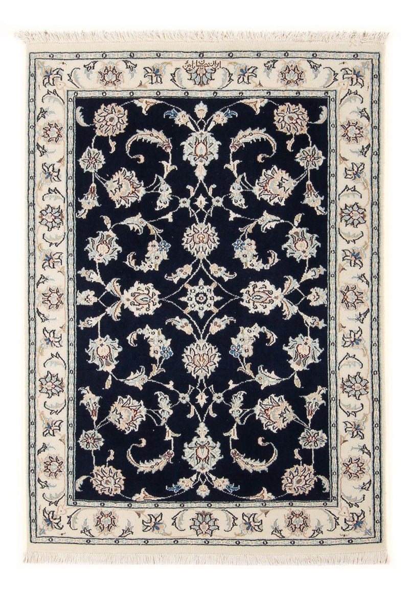 Perserteppich - Nain - Premium - 116 x 80 cm - dunkelblau