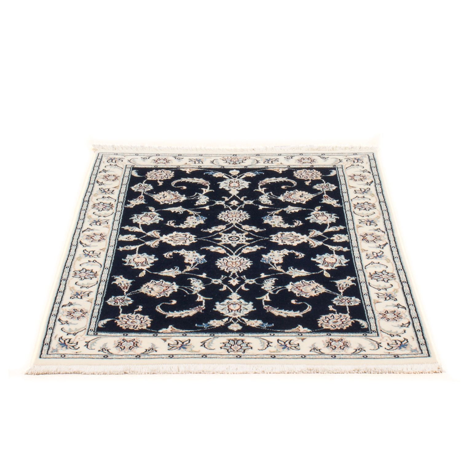 Perserteppich - Nain - Premium - 116 x 80 cm - dunkelblau